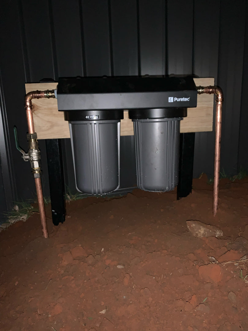 Puretec EM2-60 Whole House 10"x60LPM Twin Filter System | Supply+Install | LIFETIME WARRANTY