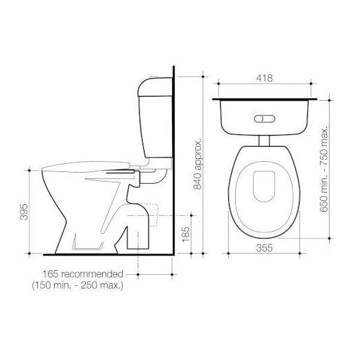 Stylus Tasman Link Toilet Supplied and Fitted