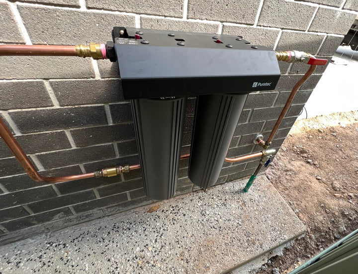 Puretec EM2-150 Whole House 20"x150LPM Twin Filter System | Supply+Install | LIFETIME WARRANTY
