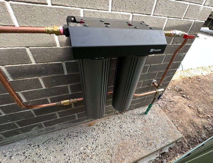 Puretec EM2 - 80 Whole House 10"x80LPM Twin Filter System | Supply+Install | LIFETIME WARRANTY - Plumbing - Filter