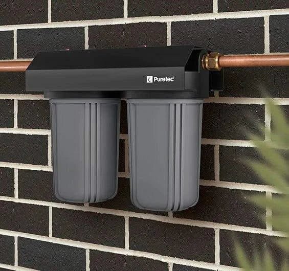 Puretec EM2-60 Whole House 10"x60LPM Twin Filter System | Supply+Install | LIFETIME WARRANTY - Plumbing - Filter