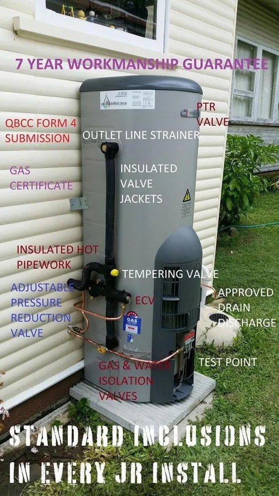 Rheem 4-Star 170L Gas Water System Installed - JR Gas and WaterWater Heater - Gas Storage
